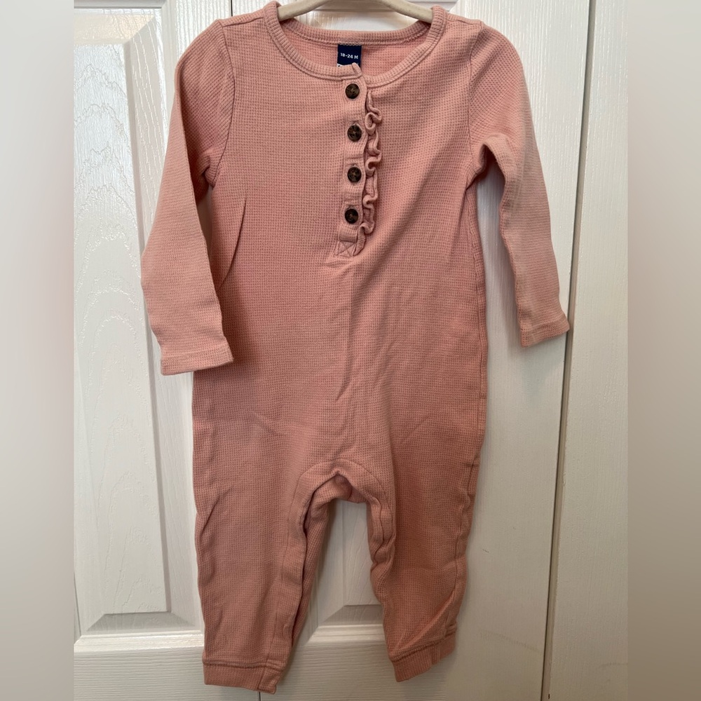 Old Navy Pink Kids Thermal One Piece Size 18-24 months